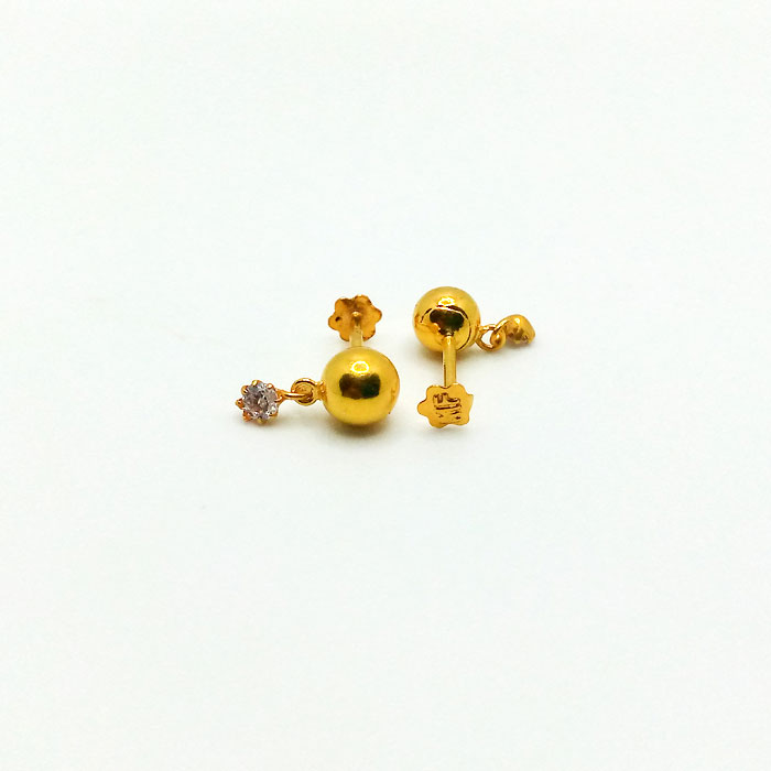 Graceful Gold Goli Tops with Stone Accents