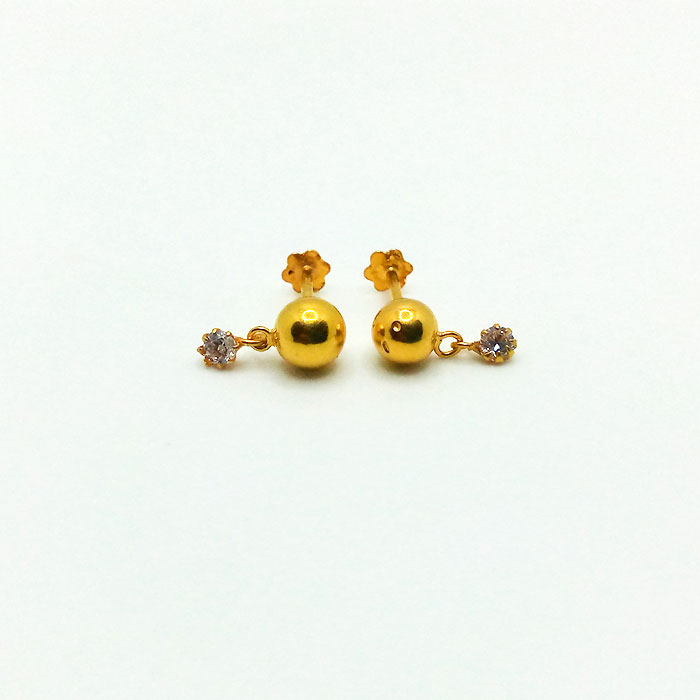 Graceful Gold Goli Tops with Stone Accents