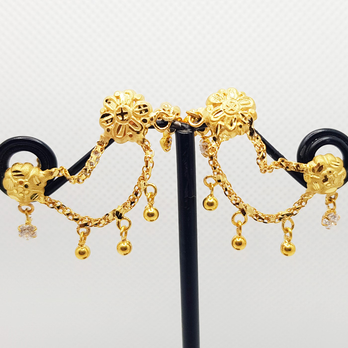 Elegant Double Step Without Stone Gold Tops for Women