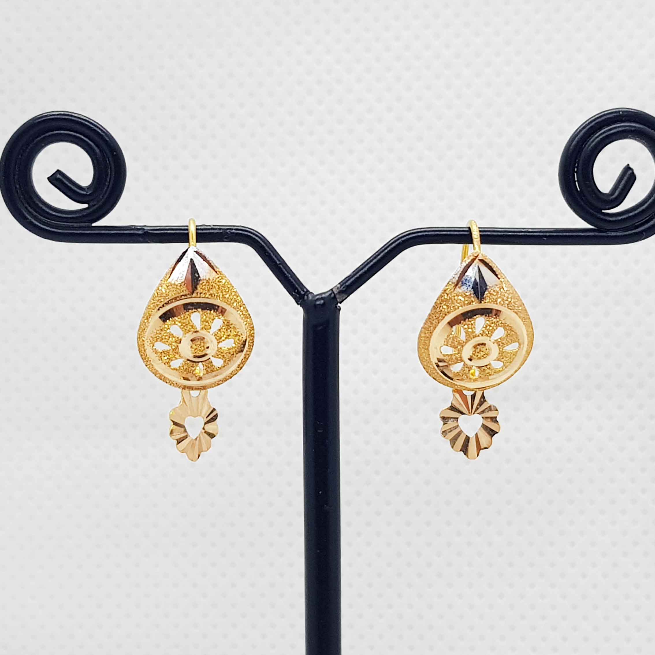 Heart Shape Gold Earrings For Women