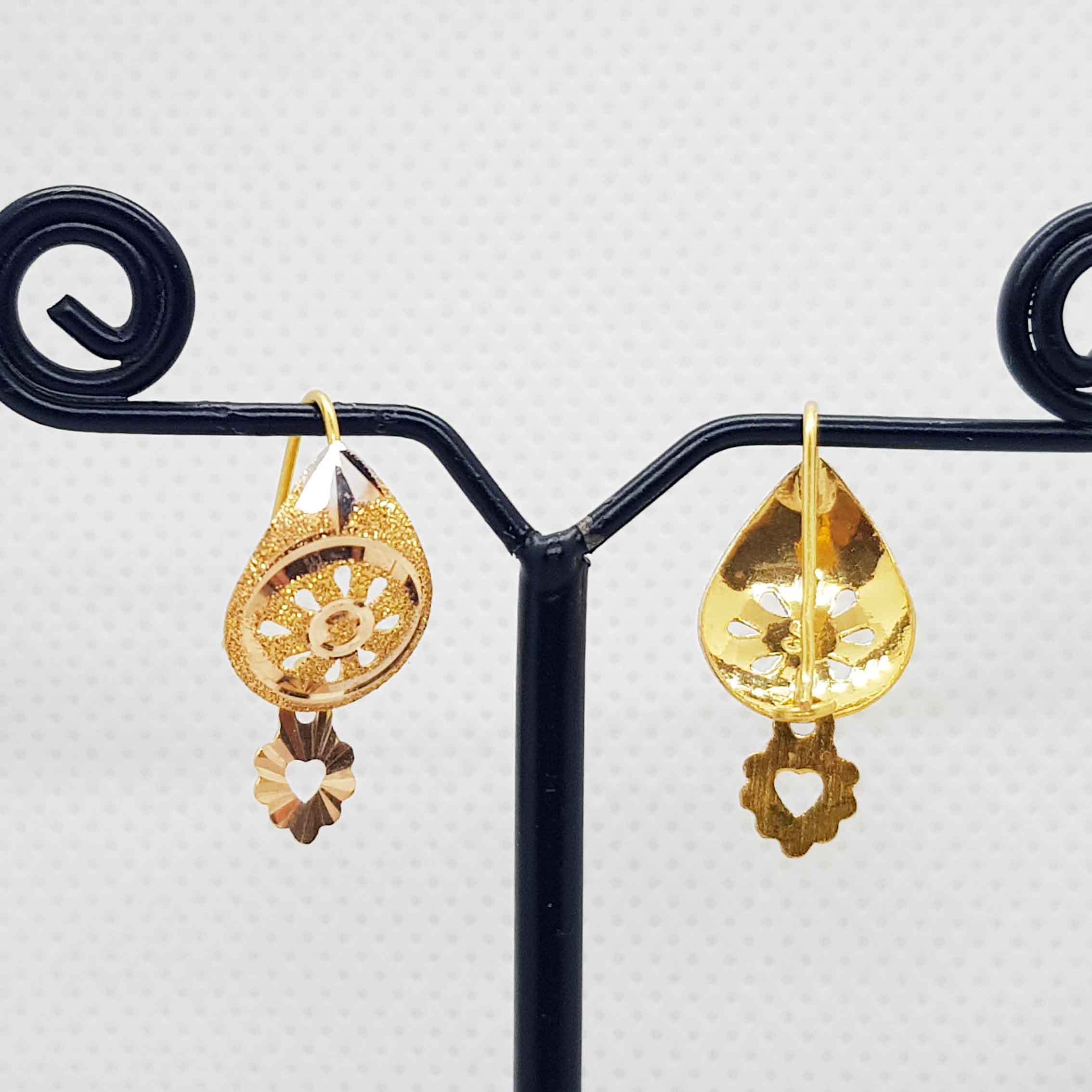 Heart Shape Gold Earrings For Women