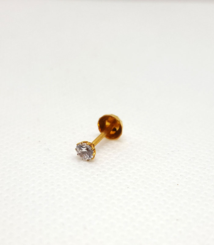 1 Stone Gold Nose Pin