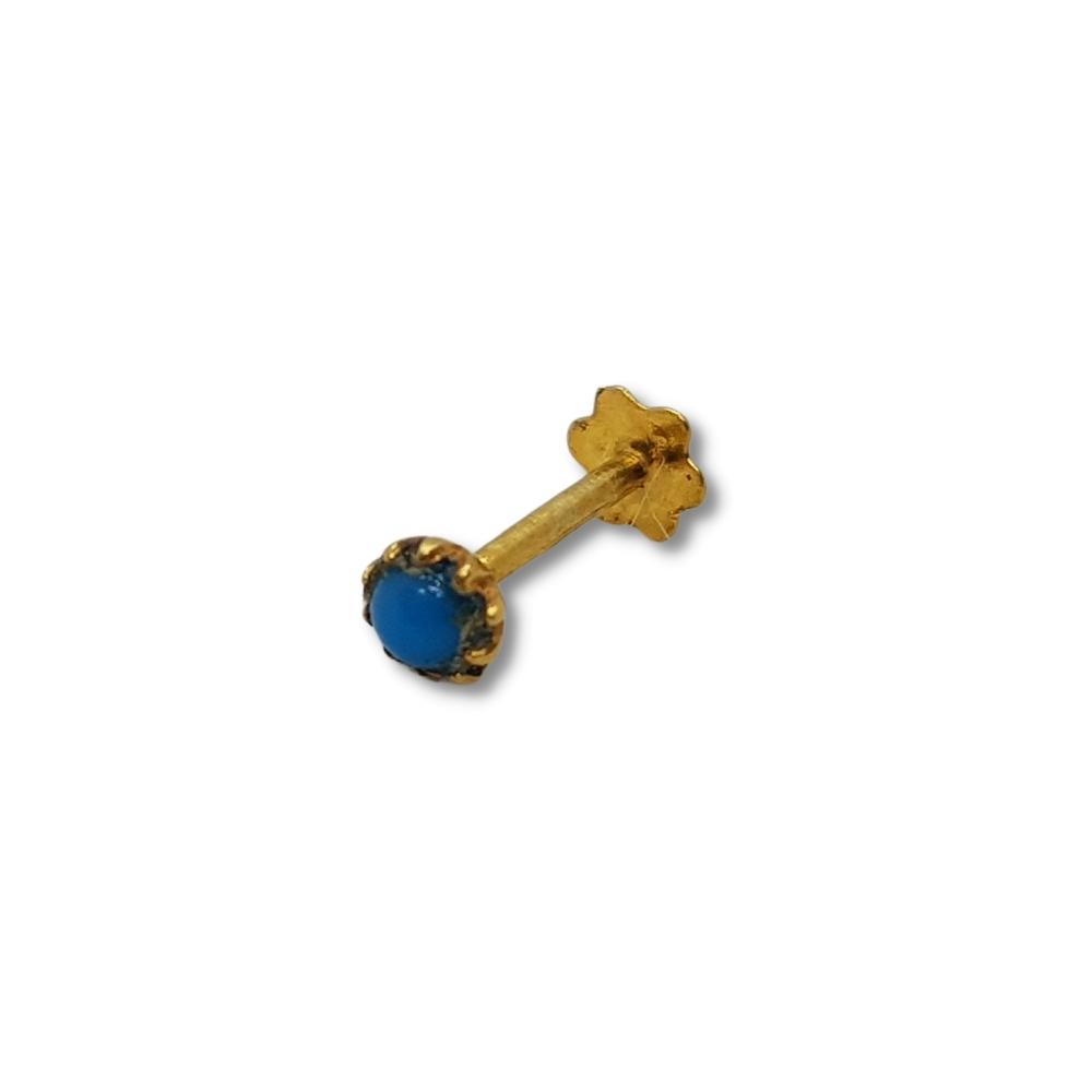 Nose Pin with Blue Stone