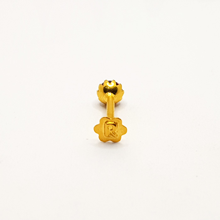 Red Stone Gold Nose Pin