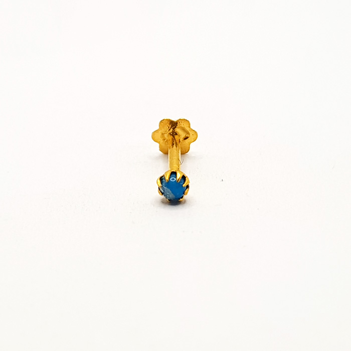 Feroza Small Stone Gold Nose Pin