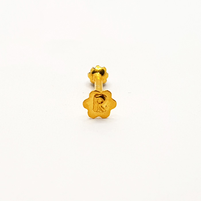 Feroza Small Stone Gold Nose Pin