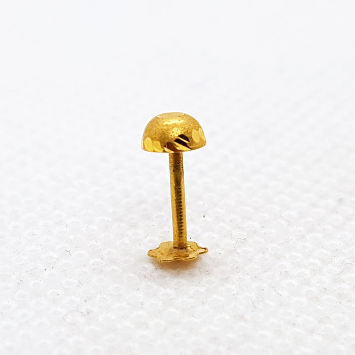 Cape Shape Gold Nose Pin without stone