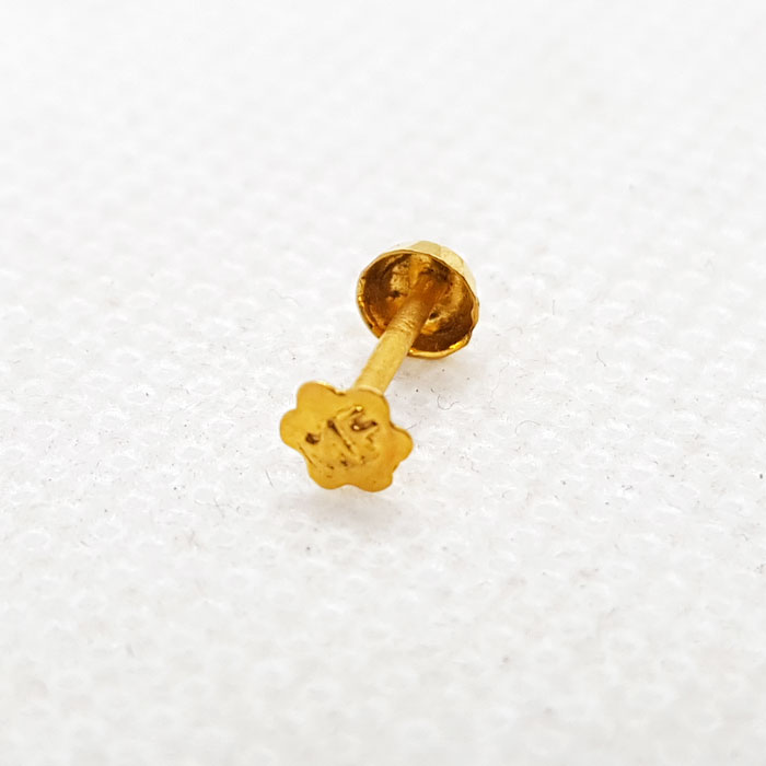 Simple Round Gold Nose Pin