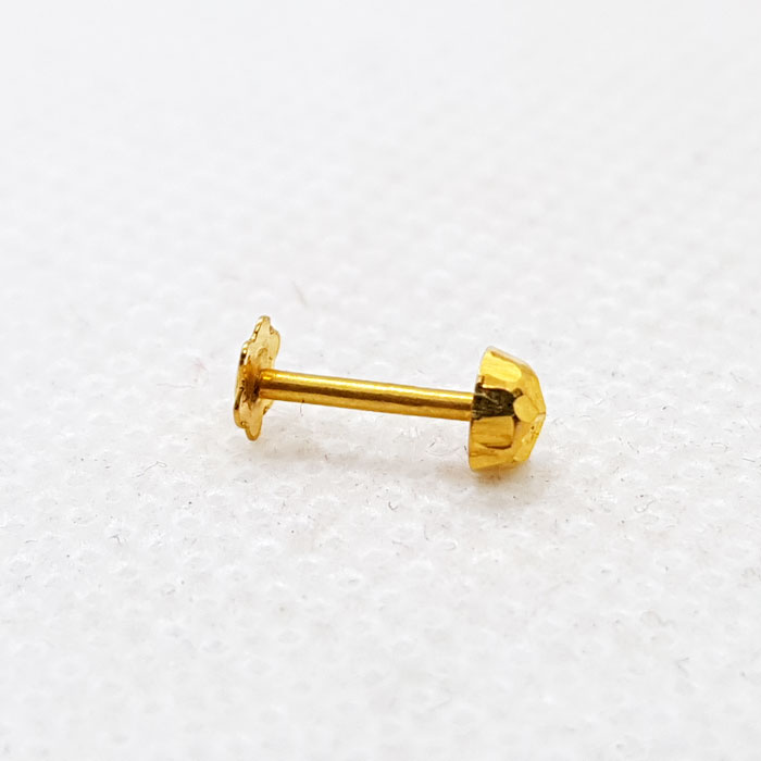 Simple Round Gold Nose Pin