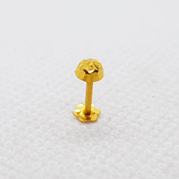 Simple Round Gold Nose Pin