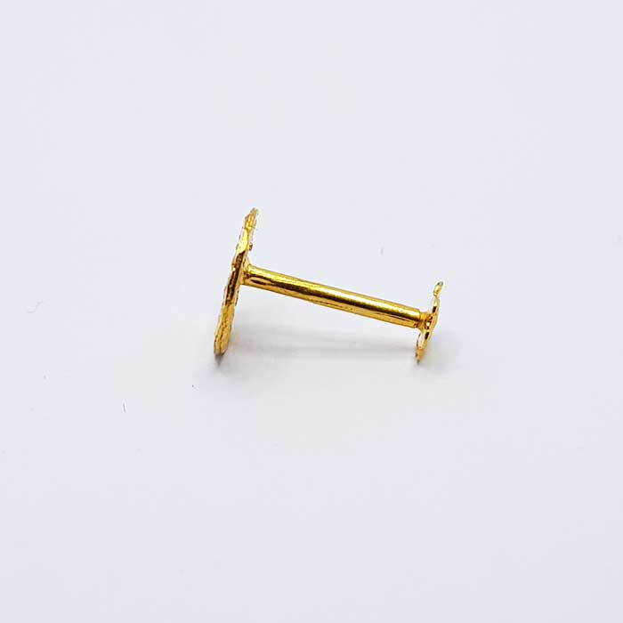 Round Shape Gold Nose Pin For Girls