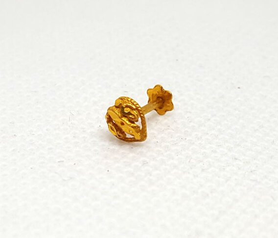 Heart Shape Gold Nose Pin