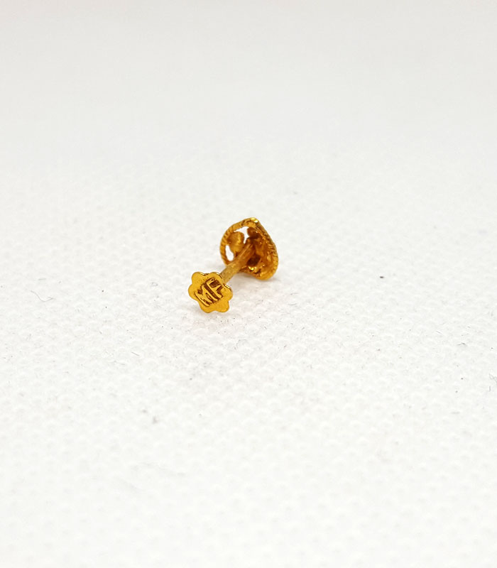 Heart Shape Gold Nose Pin