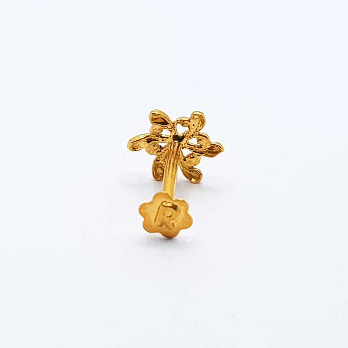 Fan Shape Gold Nose Pin