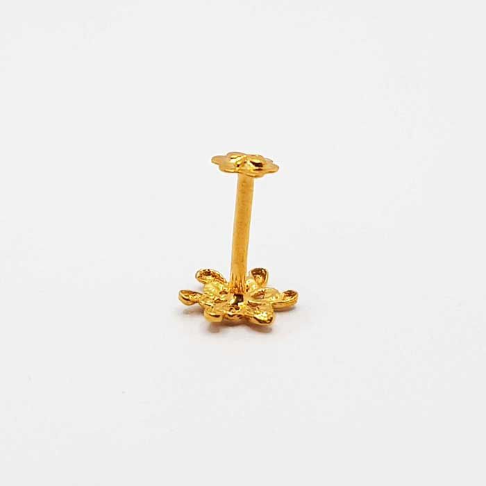 Fan Shape Gold Nose Pin