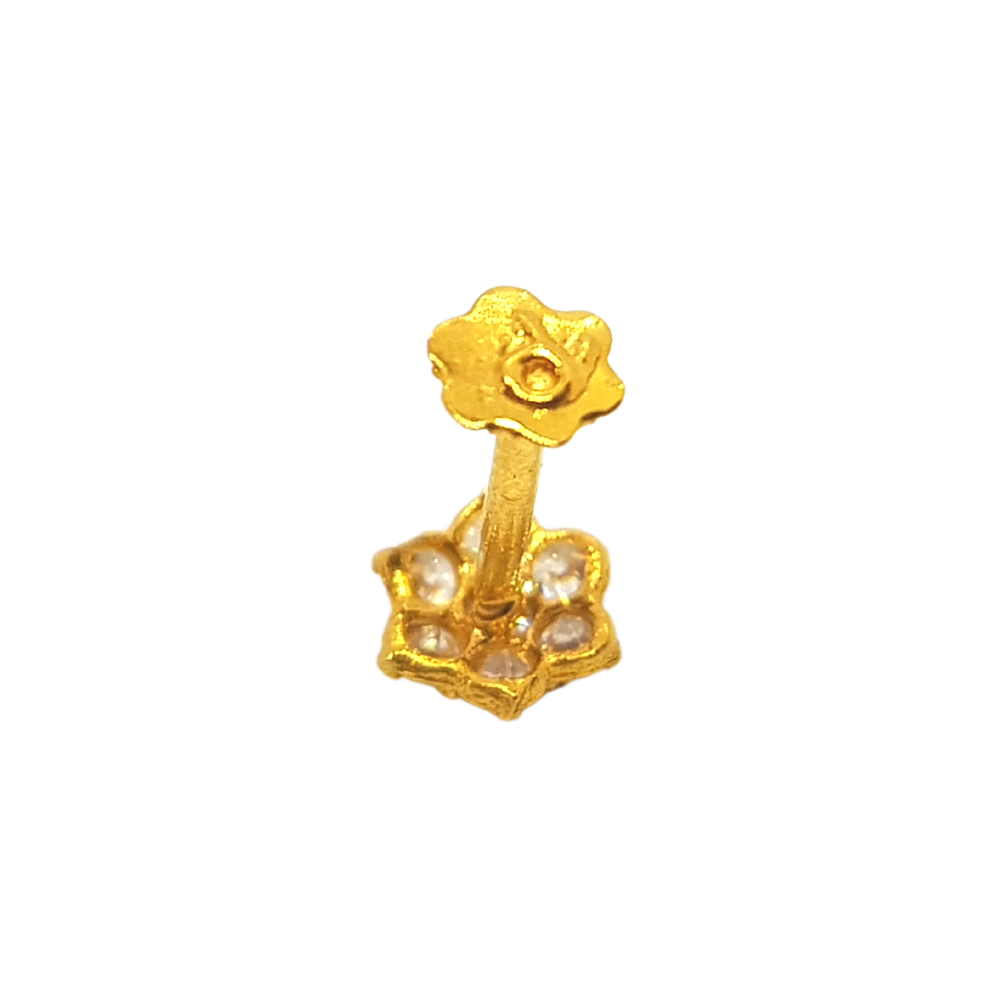 7 Stone Gold Nose Pin