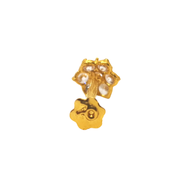 7 Stone Gold Nose Pin