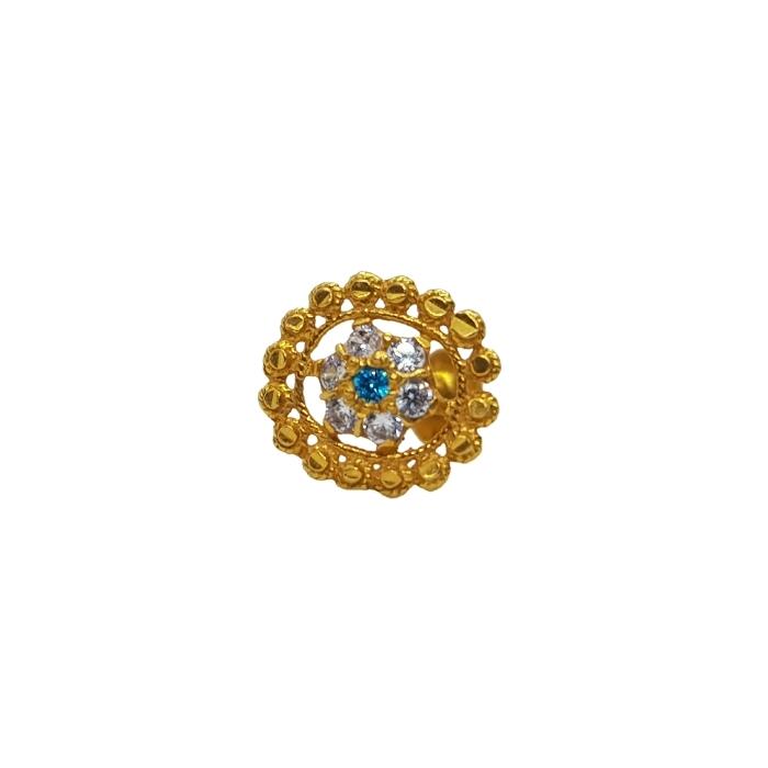 Round Gold Nose Pin For Girls