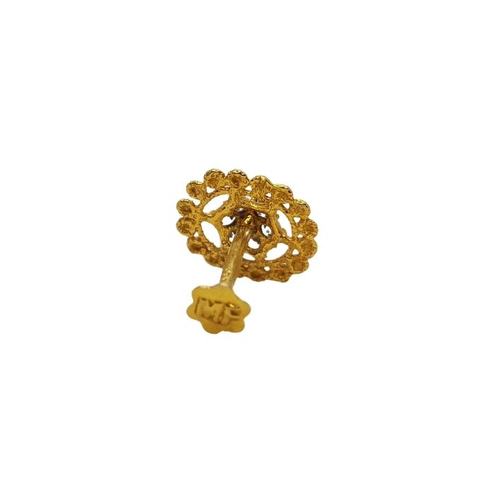 Round Gold Nose Pin For Girls