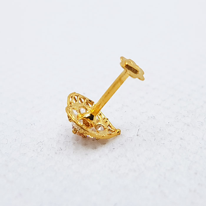 Decent Heart Design Gold Nose Pin