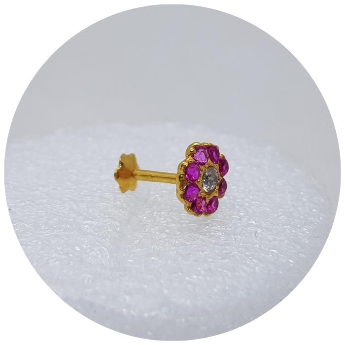 Funky Gold Nose Pin For Girls