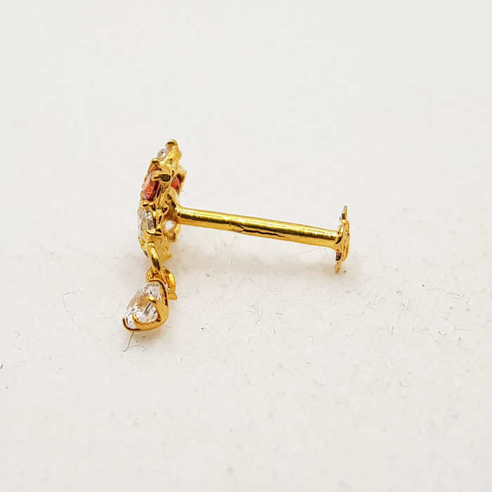 White  Stone Latest Nose Pin