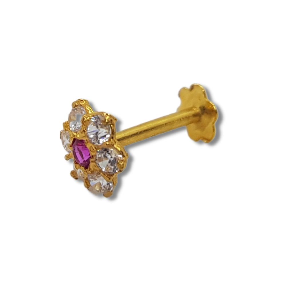 Pure Gold Nose Pin For Girls