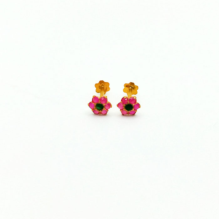 Gold Tops in Ruby Stone