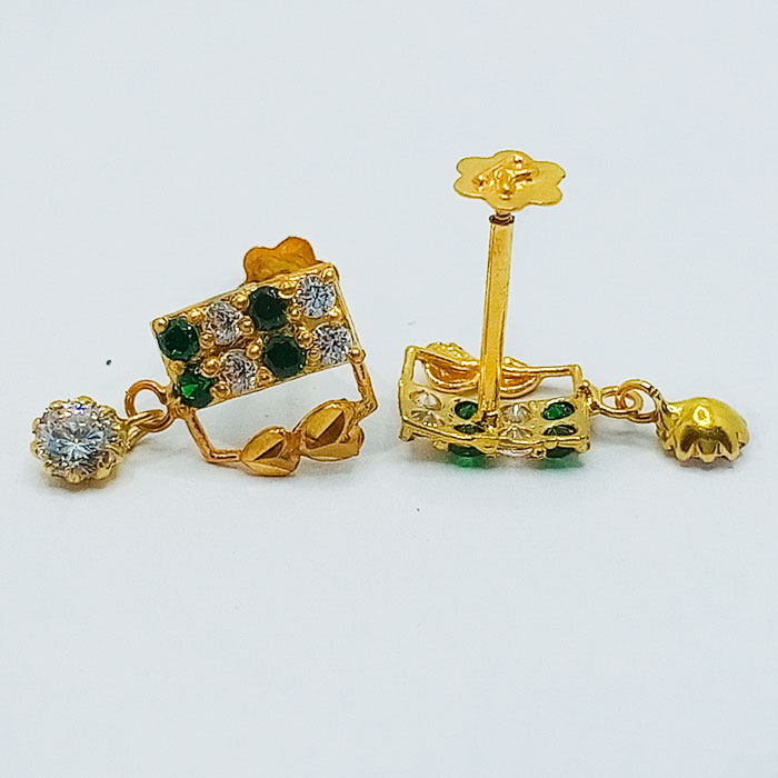 Emereld Green Stone Gold Tops With