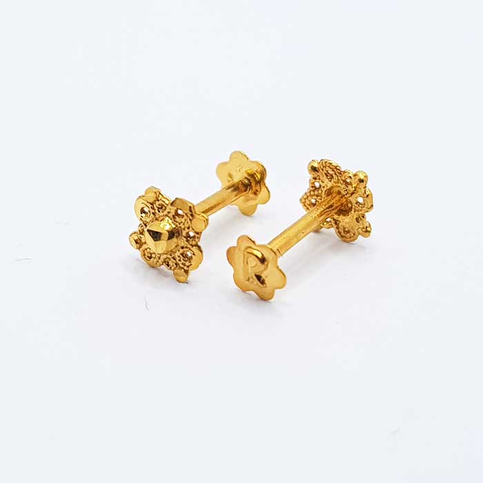 Flower Shape Without Stone Gold Tops