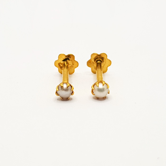 Mini Pearl Stone Gold Tops For Ladies