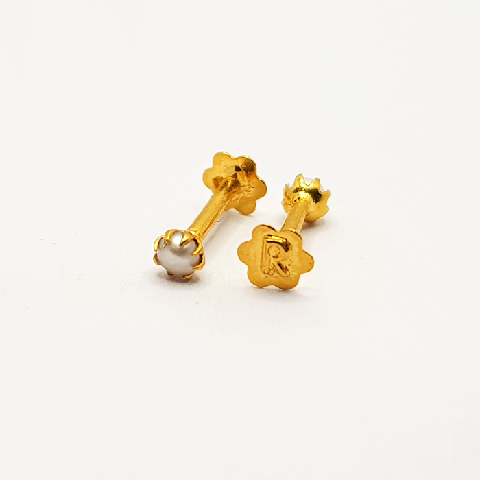 Mini Pearl Stone Gold Tops For Ladies