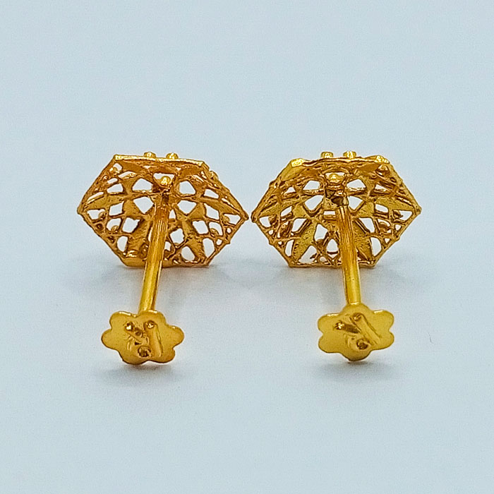 Hexagon Shape Gold Tops Without Stone