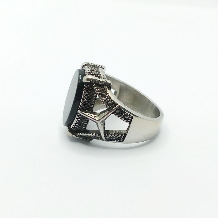 New Style Italian Silver Ring With Stone for Men