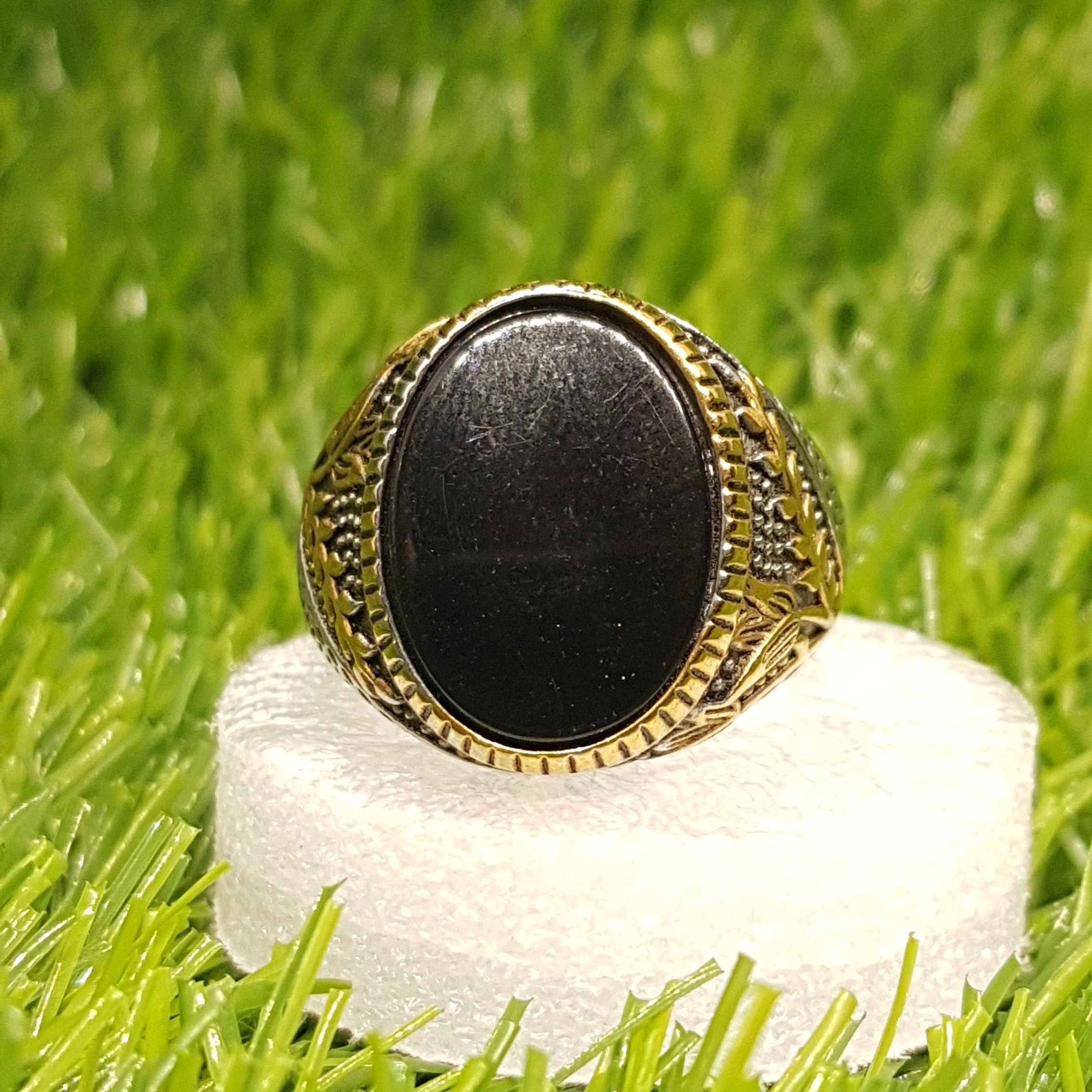 Turkish Cubical Black Zircon Italian Silver Ring