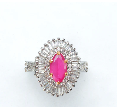 Ruby Radiance Silver Ring