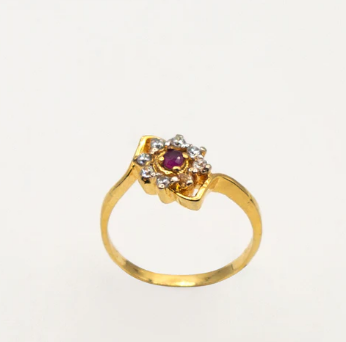 Regal Silver Ring with Ruby Stone