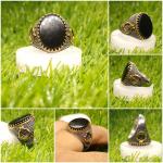Turkish Cubical Black Zircon Italian Silver Ring