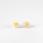 Yellow Rose Silver Studs