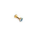 Radiant Topaz  Gold Nose pin