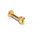 Luminous Peridot Gold Nose pin