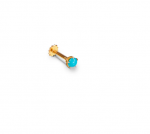 Vibrant  Turquoise  Gold Nose pin