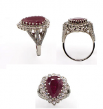 Rosa Ruby Silver Ring