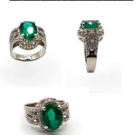 Green Onyx Silver Ring