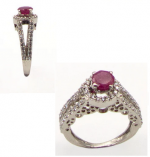 Ruby Ring in Silver